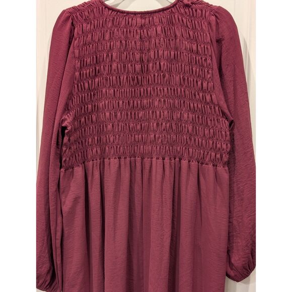 đź‘—Cotton Bleu Smocked Cottagecore Midi Dress | Curvy Fit 1X | Made in USA - Picture 5 of 7